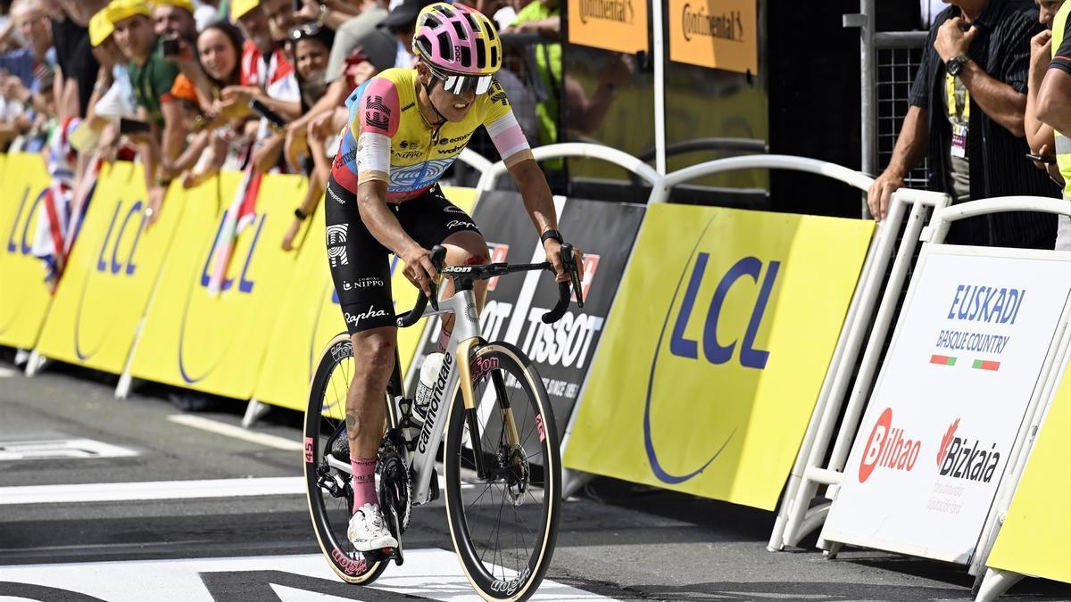 Richard Carapaz, en la pasada edición del Tour.