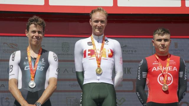 El ciclista Abel Balderstone, campeón de contrarreloj en los Campeonatos de España de Carretera. / EFE El ciclista Abel Balderstone, campeón de contrarreloj en los Campeonatos de España de Carretera.