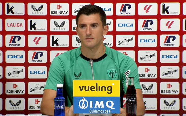 Daniel Vivian en la rueda de prensa de hoy en Lezama / Youtube Athletic Daniel Vivian en la rueda de prensa de hoy en Lezama / Youtube Athletic